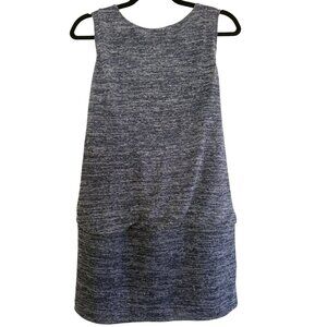 White House Black Market Gray/White Double Layered Cowl Back Sleeveless Top-M